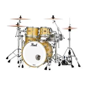 Pearl MCT924XEDPC 347 Bombay Gold Sparkle Hybrid Shell Pack Master Maple Complete Drum Set